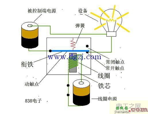 继电器工作原理图_常用继电器接线图  第1张