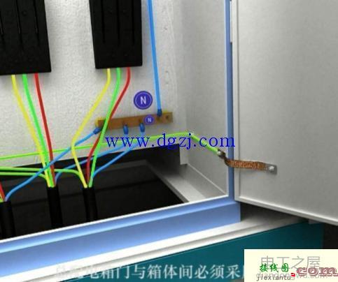 三路分三路总配电箱到分配电箱实物接线图  第2张