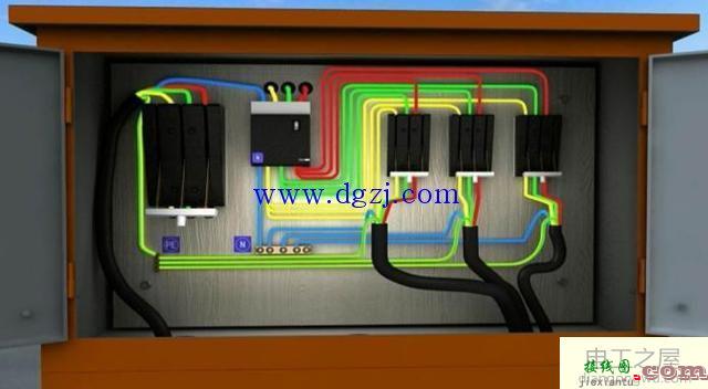 三路分三路总配电箱到分配电箱实物接线图  第8张