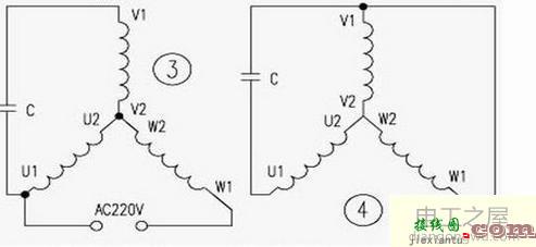 三相电机改单相接线图_三相电机改单相接线方法  第1张