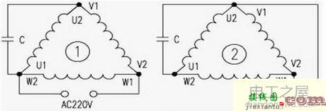 三相电机改单相接线图_三相电机改单相接线方法  第2张