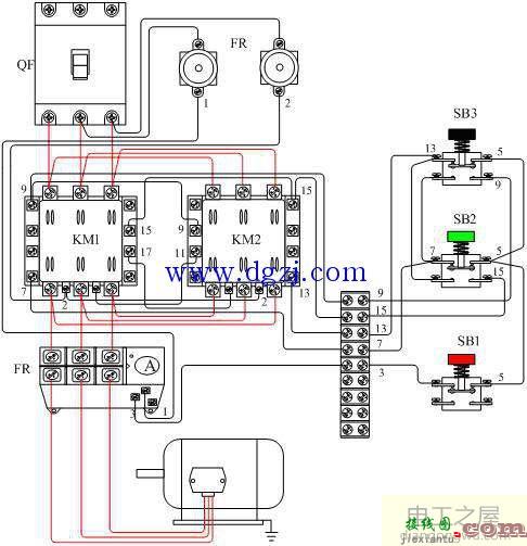 正反停电路控制接线图_正反转控制电路接线图  第1张
