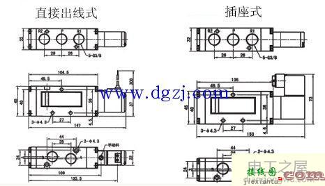 二位五通电磁阀原理结构和接线图  第3张