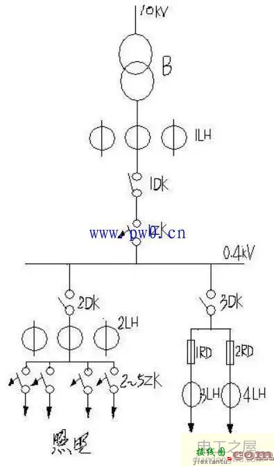 区分电气一次接线与电气二次接线图的方法  第1张