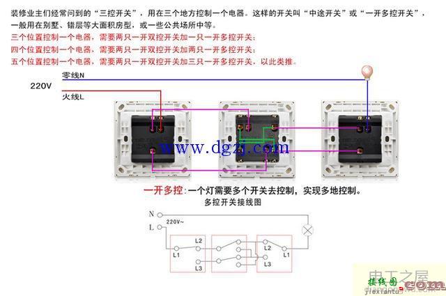 一开单控与一开双控的区别与接线图  第3张