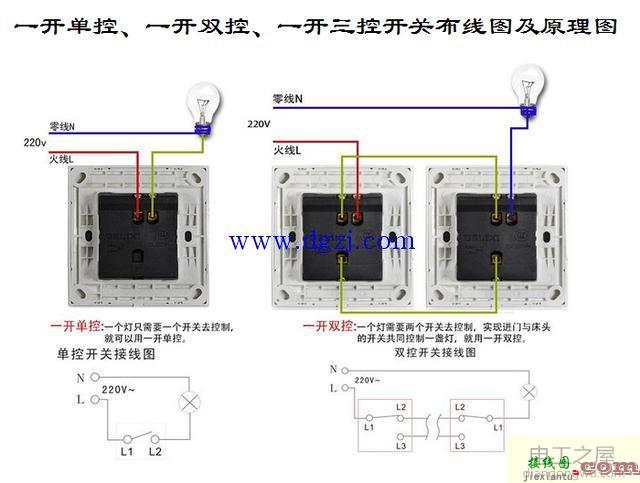 一开单控与一开双控的区别与接线图  第2张