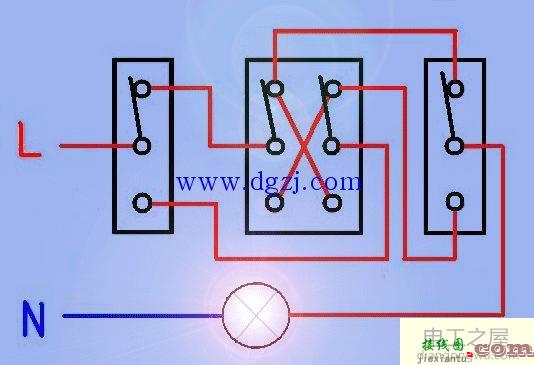 单开三控开关接线图  第4张