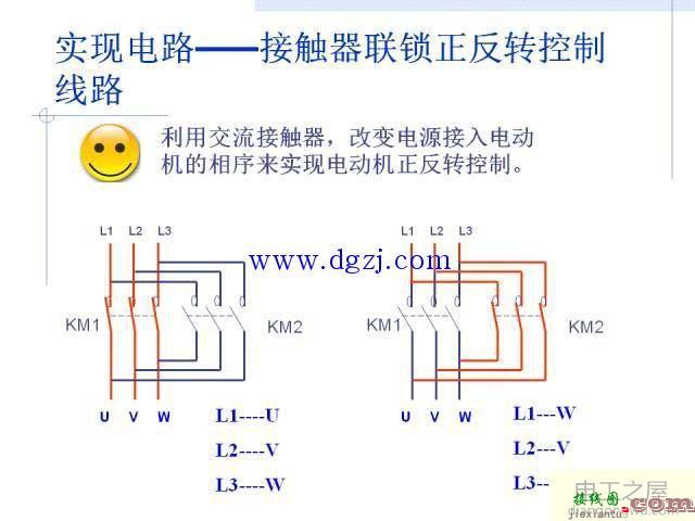 接触器联锁正反转控制接线图  第1张