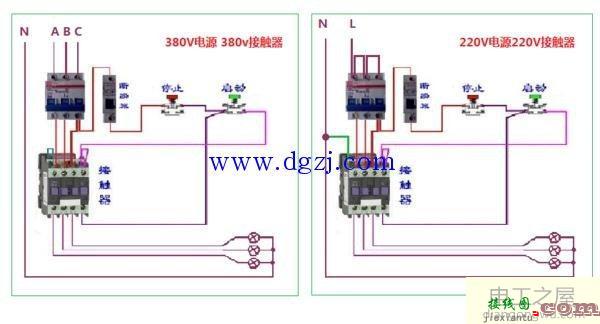 220v380v交流接触器实物接线图解  第2张