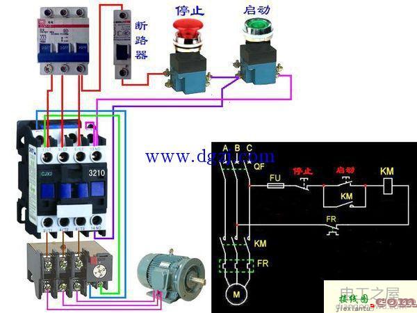 220v380v交流接触器实物接线图解  第1张