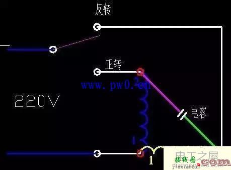 单相电机正反转接线图以及原理  第7张