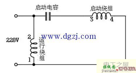 单相电机正反转接线图及启动方式  第1张