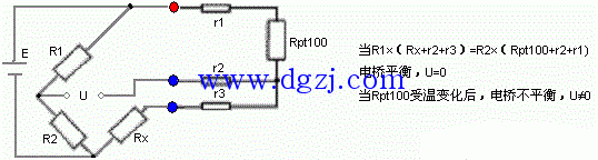 pt100温度传感器接线图  第1张