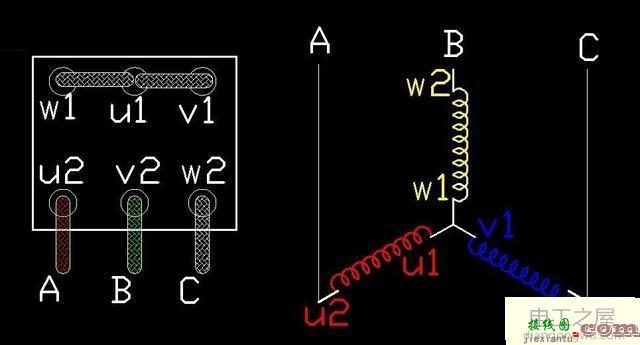 6线异步电机怎么接线图?三相异步电机接线图  第3张