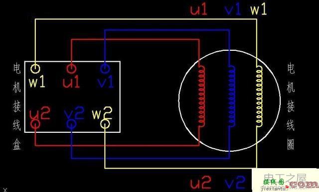 6线异步电机怎么接线图?三相异步电机接线图  第4张