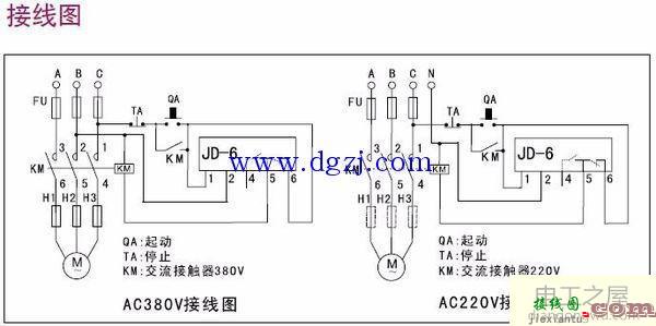 电动机保护器怎么接线,jd6综合保护器接线图  第2张