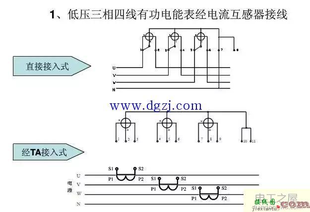 单相和三相电能表经互感器接线图  第1张