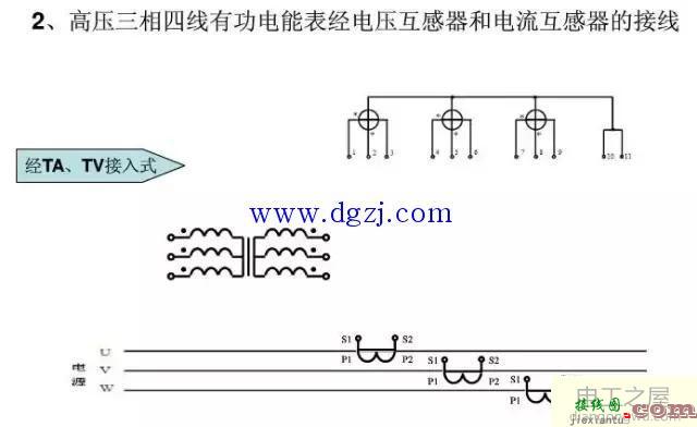 单相和三相电能表经互感器接线图  第3张