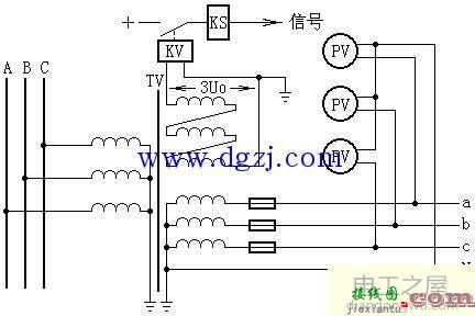 小电流接地系统交流绝缘监视原理接线图  第1张