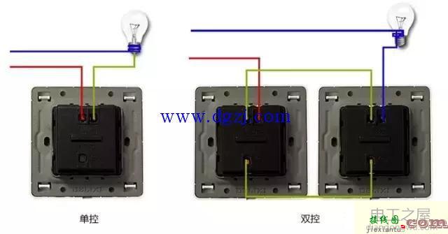 单开双控开关和双开双控开关接线图  第2张