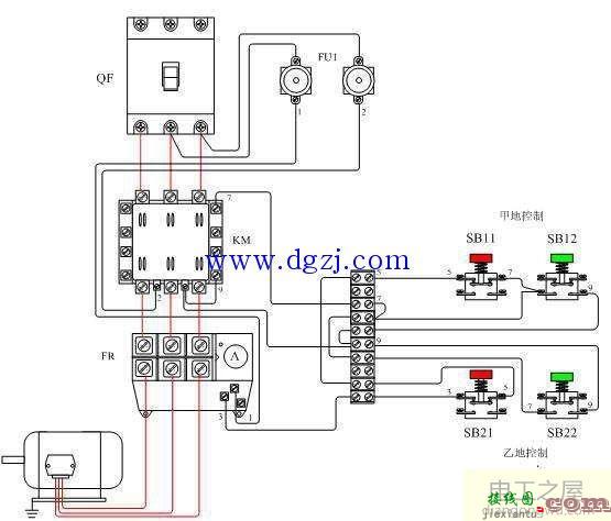 电动机异地控制电路接线图  第2张
