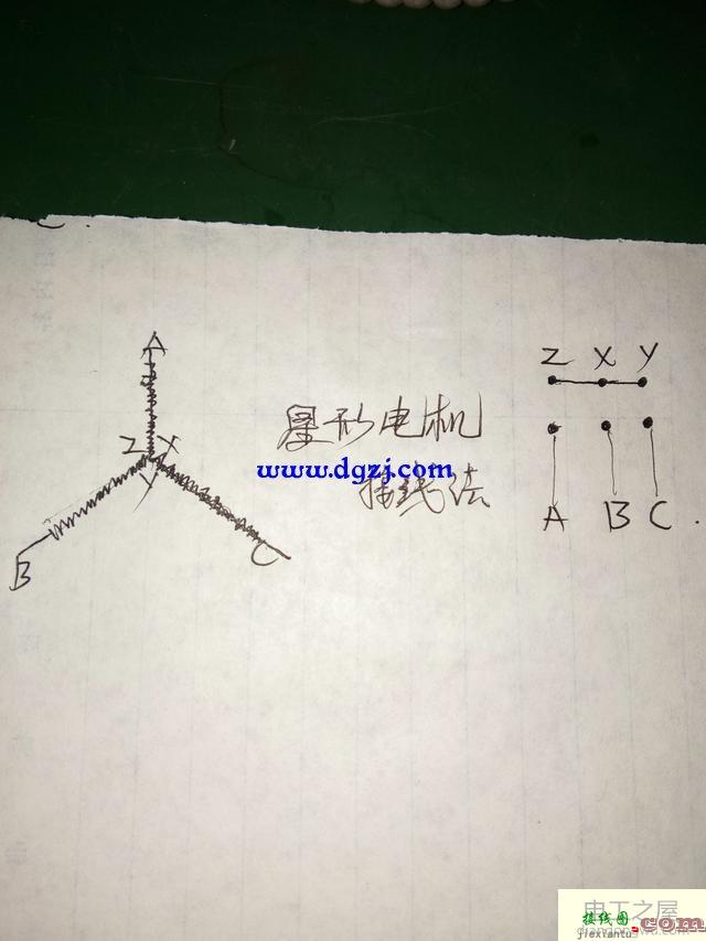 电动机的星形接法实物接线图  第2张