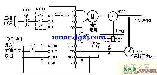 变频恒压供水系统接线图及参数设置  第2张