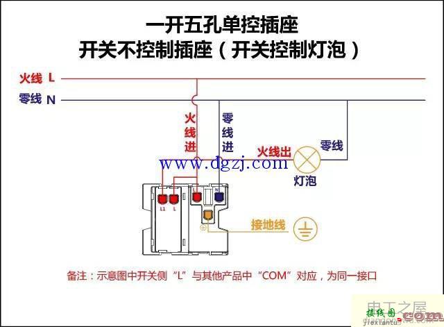 单控双控三控开开关接线图大全  第9张