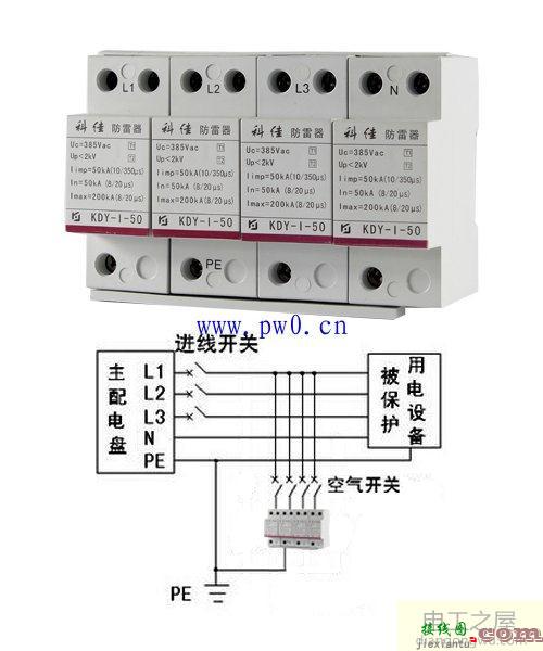 防雷浪涌保护器接线图  第4张