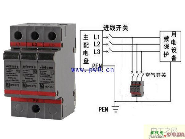 防雷浪涌保护器接线图  第3张