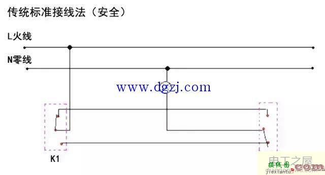 双联双控开关接线图的三种接法  第3张