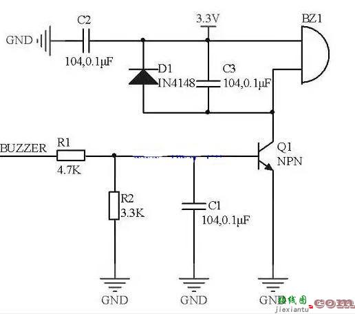 无源蜂鸣器驱动电路图  第1张