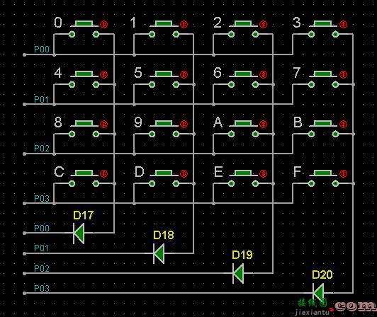 4×4 矩阵式键盘电路的改进  第2张