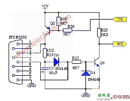 串口控制的LED灯电路图  第1张