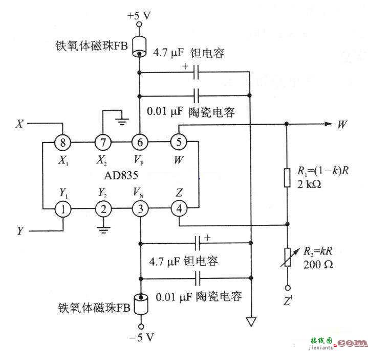 AD835乘法器电路图  第1张