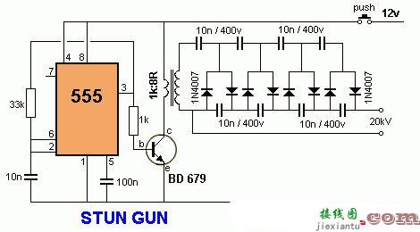 12V升压到20000V电路图  第1张