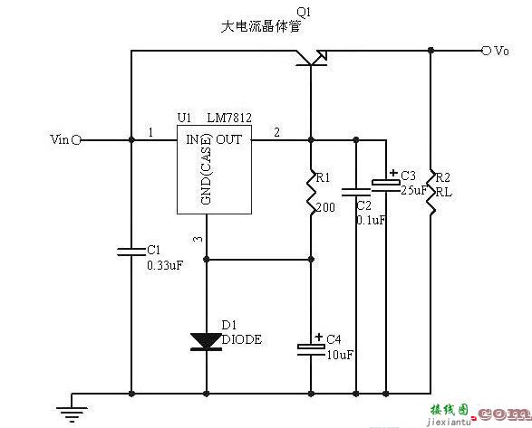 两款三端稳压器扩流电路图解析  第4张