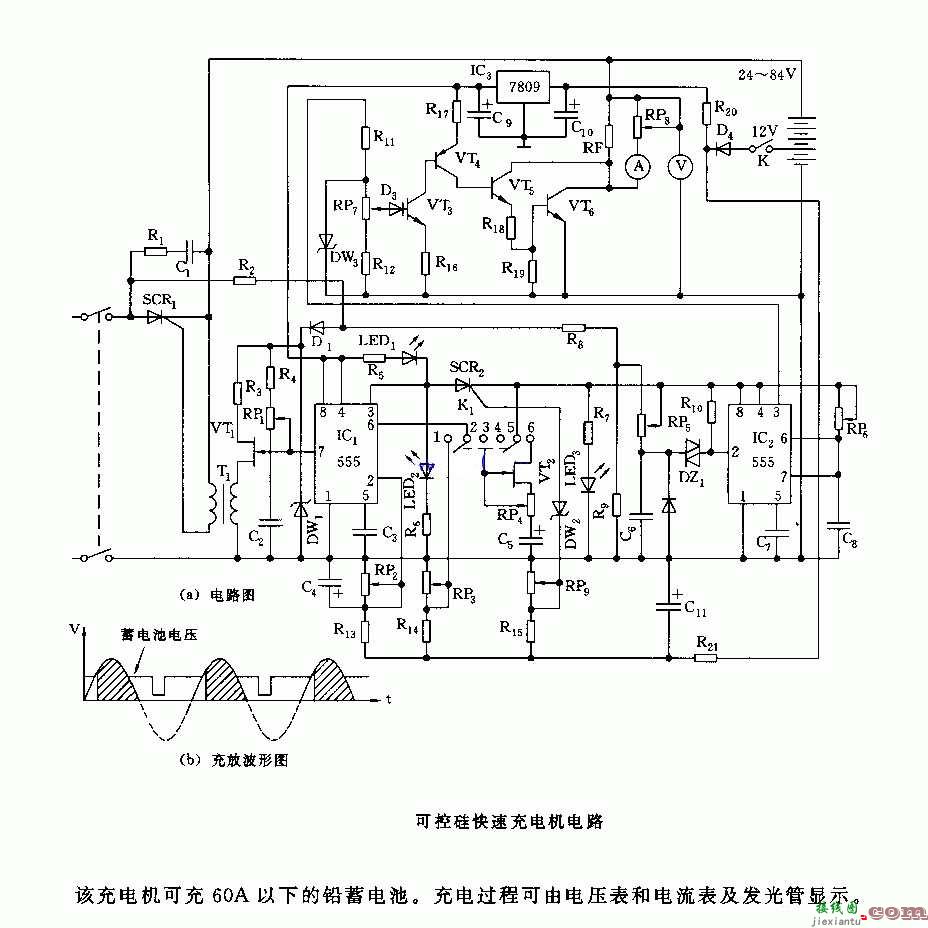 简析可控硅充电机电路图  第1张