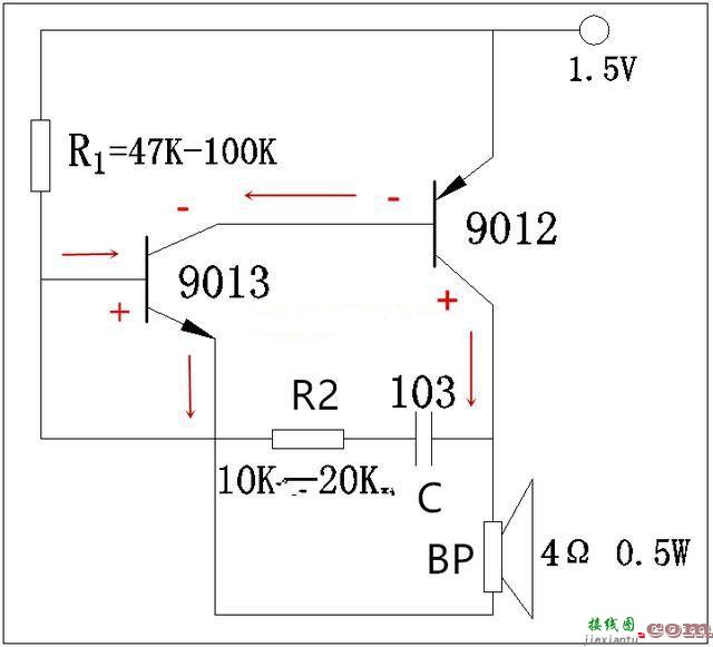 RC互补音频振荡电路图分析  第1张