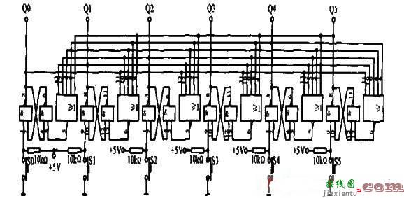 简析6路互斥开关电路  第1张