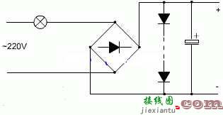 白炽灯做的降压元件稳压电路图  第1张