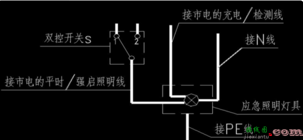 应急灯开关接线图解（5款开关接线电路）  第1张