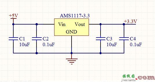 AMS1117-3.3接线原理及如何接线  第1张