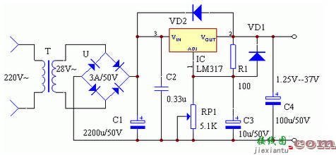 LM317电源应用电路设计组合分析  第3张