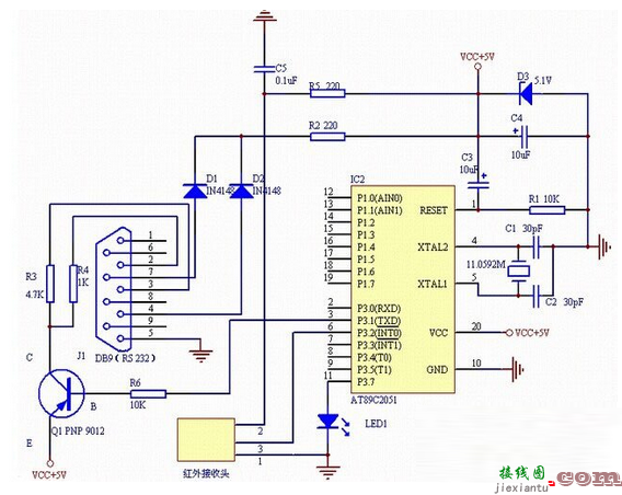 解读AT89C2051遥控接收器电路设计原理  第1张