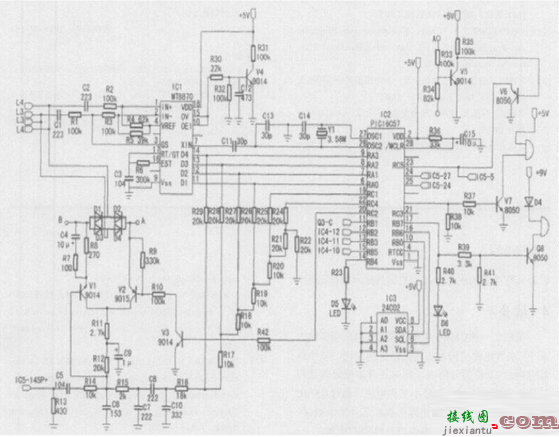 一种智能家居安防系统的电路设计图  第1张