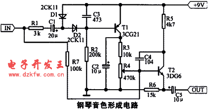 钢琴音色形成电路原理图  第1张