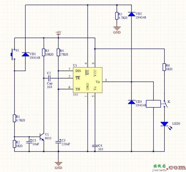 555定时器电路原理图 基于555芯片的定时器电路设计  第4张