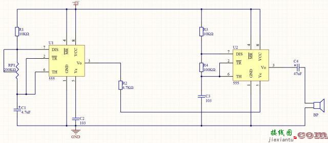 555报警器电路原理图 基于555芯片的报警器电路设计  第5张