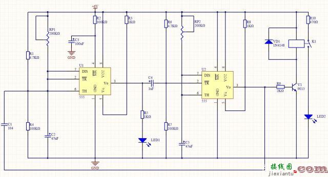 555定时器电路原理图 基于555芯片的定时器电路设计  第6张